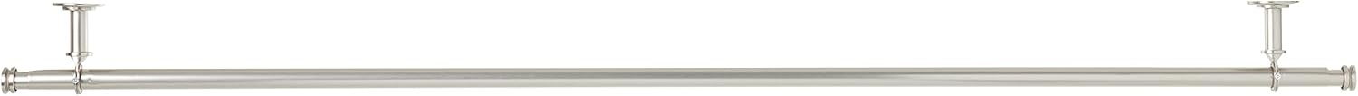 Rod Desyne Bun 1" Ceiling Curtain Rod/Room Divider, 160-240 inch, Satin Nickel