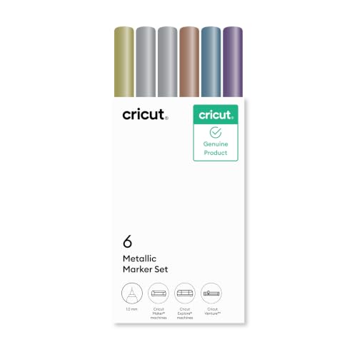 Cricut - Rotuladores metalizados (1,0 mm, 6 unidades)