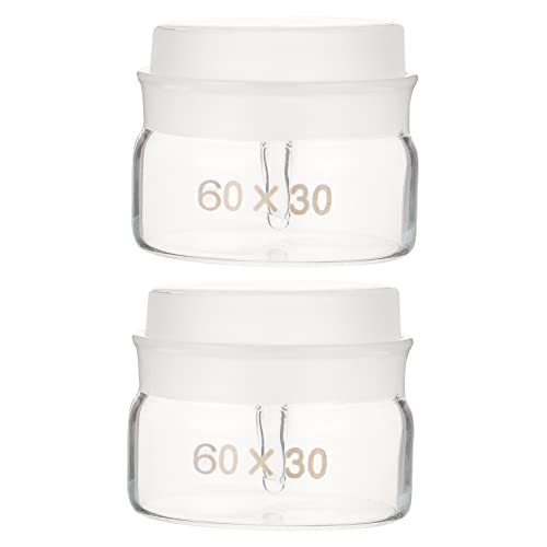 Cabilock 2Pcs Glass Weighing Jars with Lid Practical Experiment Weighing Bottles for Chemical and Samples Smooth Surface for Safe Use for Labs and Research Institutes
