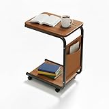 GTYMTTX Mesa Auxiliar móvil para sofá, Mesa con Ruedas de diseño C con...