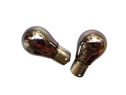 Rnr Spares Bombillas indicadoras cromadas 581 de apagado, 2 bombillas intermitentes cromadas