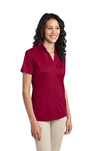 Port Authority Ladies Silk Touch Performance Polo Xl Red #TOP3