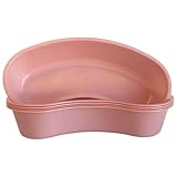 Kidney Shaped Emesis Basin - 5 Mauve Bedside Basin for Handwashing, Brushing Teeth, Ear Irrigation, and More...
