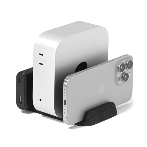 RLSOCO Soporte Vertical para Apple Mac Mini Ordenador de Mesa con Chip M4/Mac Mini M4 Pro,compatibile con Lemorele Hub,Docking Station (Negro)