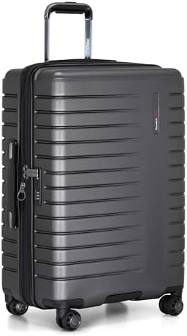 Traveler's Choice Archer Polycarbonate Hardside Luggage with Spinner Wheels, Tie Down Straps