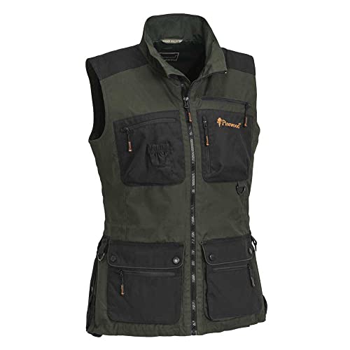 PINEWOOD Damen Weste New Dog Sports, Moosgrün/Schwarz, XL, 3081-153