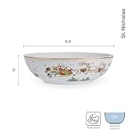 Fitz and Floyd St. Nicholas Gold Banded Holiday Serving Bowl, 9.5 inch Fitz and Floyd St Nicholas Gold Banded Holiday Serving Bowl 95 inch