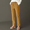 Corduroy Pants Women Elastic Waist Pants Vintage w... #4