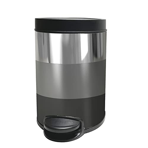 Caneca de basura con pedal acero inoxidable 5 litros