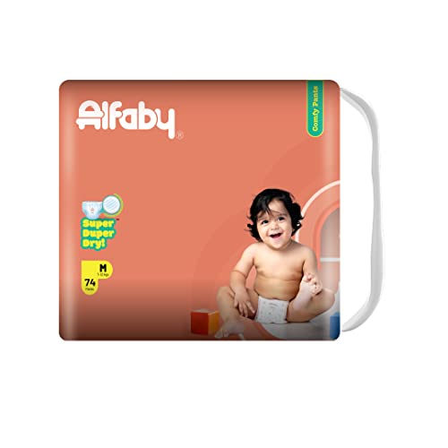 Image of Alfaby Baby Diapers Pants | M Size (7-12 kg), 72 Count | Super Dry Comfy Pant Style Disposable Diapers for Babies | Leak Proof, Soft & Rash Free | Uninterrupted Baby Sleep | Upto 12 Hours Absorption