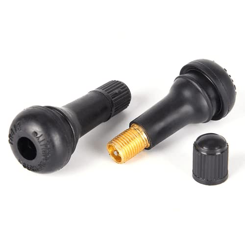 Válvula de neumático TR 412, Válvula de Rueda TR 412, Válvula de Goma TR 412 para Llantas tubeless, Válvula para neumático sin Cámara, 35 mmde Largo, Rango de presión: máx: 4,5 Bar