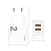 IDUSD Cargador Doble USB 2.4A con Cable 2 Metros USB Tipo C...