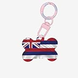 Drapeau du design américain hawaïen : avec un design imprimé en couleur, ces médailles pour animaux de compagnie sont non seulement fonctionnelles mais aussi élégantes. Les imprimés vibrants et détaillés en font un accessoire parfait pour vos animaux de compagnie bien-aimés