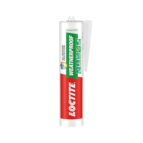 Image of Loctite Weatherproof sealant(Clear), neutral, indoor & outdoor, ACP, glass, glazing, tiles, ultra fast drying, heat resistant, no stringing, waterproof silicone adhesive, tile grout, 280 ml