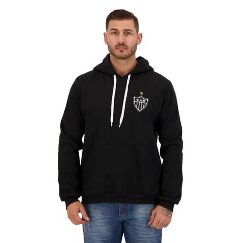 Moletom Canguru Atlético Mineiro Retrô Preto
