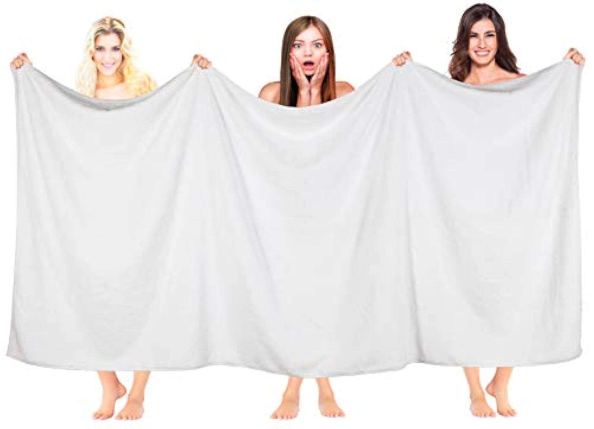White Towel Sheets 40x80 Clearance, 100% Cotton Oversized Sheets