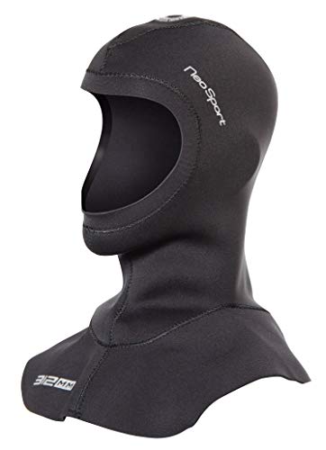 Neo Sport Multi-Density Wetsuit Hood Available In Three Thicknesses 3/2Mm - 5/3Mm - 7/5Mm With Flow Vent To Eliminate Trapped Air. Anatomical Fit. Skin Neoprene Face Seal Which Can Be Trimmed By Owner For Custom Fit., Xxl #TOP3