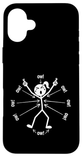 Ow Ow Ow Ow Stickman Figure Humorous Chronic Pain Awareness �X�}�z�P�[�X iPhone 16 Plus �p