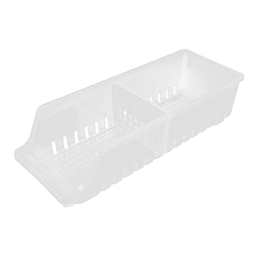 STOBAZA Soda Can Holder for Fridge 2-layer Storage Rack Beverage Dispenser Bin Canned Food Organizer for Beer Cans