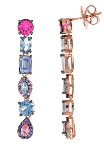 Pendientes para Mujer de plata Salvatore tira brillante con circonitas 234A0105