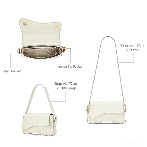 Image of Amszke Shoulder Bag for Women Y2K Crossbody Purse PU Leather Underarm Handbag 2 Adjustable Strap for Daily Commute Travel