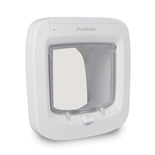 PetSafe Mikrochip-Katzenklappe, batteriebetriebene Haustierklappe, 4-Wege-Verriegelung und einfache Installation, Version 2017