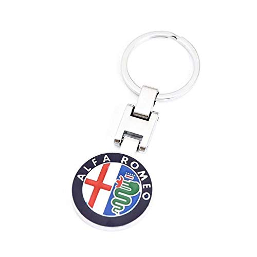 Fitracker - Llavero de aleación de metal con logotipo de coche 3D, con caja de regalo, Alfa*