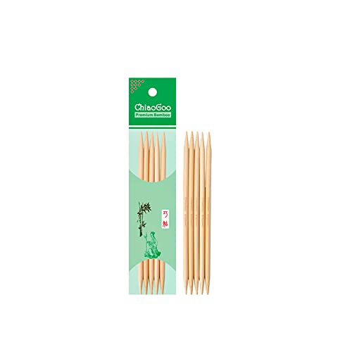 ChiaoGoo Double-Point. Needle Bamboo 20cm 8.00mm NTRL - 1pc