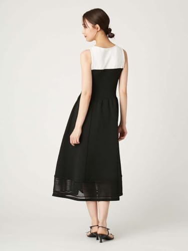 Amazon.co.jp: [フレイ アイディー] シアーヘムラインニットワンピース