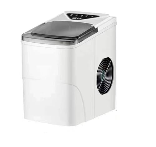 Máquina fabricadora de hielo portátil, de escritorio, plateada, circular y multifuncional para uso comercial, hogar, cocina, acampada o RV