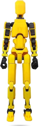 Image of DIY Dummy-13 Action Figure Robot | Fully Articulated Action Figure Toy | 3D Printed (5.4inches) (Yellow-Black)