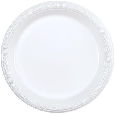 Party DimensionsWhite Round Plastic Appetizer 7", 100 Pcs, 7 inch Plate