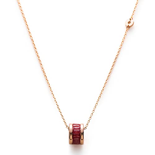 C.Paravano Necklaces for Women | Rose Gold Necklace for Women | Jewelry for Women | Chain Necklace | Pendant Necklace for Women | Necklaces for Women | Red Agate Necklace Gold by C.Paravano - Used condition - US$17.32
