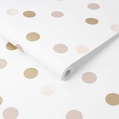 Superfresco Easy 108565 Dotty Polka Pink American Gold Behang - Image 3