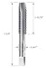 Accusize Industrial Tools 5 Pcs Spt-1/2-13Nc H.S.S. Spiral Point Taps, Ansi Standard Ground, 3 Flute, H3, Spt-1/2-13x5