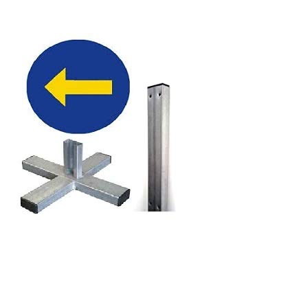 Señal Metálica Homologada MOPU reflectante N1 60 cm TR-400 Sentido obligatorio con poste 1,5 m y cruceta