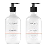Deep Steep Curl Defining Shampoo & Conditioner, 17 oz – Moisturizing Shampoo with Shea Butter, Aloe Vera, Rice Protein, Peppermint Oil – Sulfate-Free, Vegan, Clean Beauty Hair Care, Curly Hair