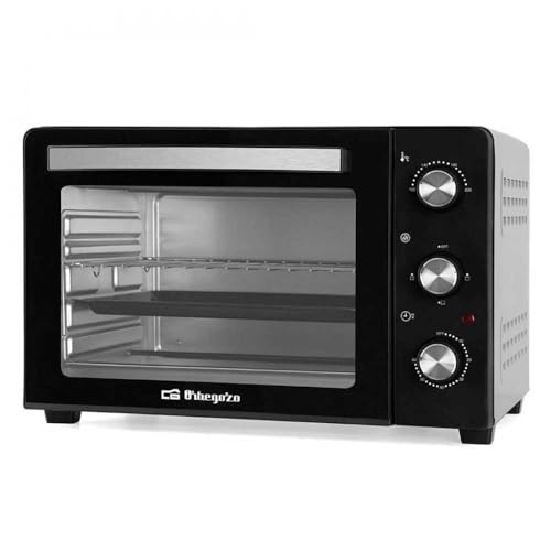 Orbegozo HOT 256 - Horno eléctrico de sobremesa con convección, 25 L, temporizador, termostato regulable, calor superior/inferior, bandeja recogemigas, 1500 W