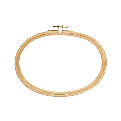 Image of Embroiderymaterial Embroidery Hoop Ring Frame for Cross Stitch Craft Sewing and Embroidery Purpose (Oval, 9.2X6.5 Inch 1 Pieces)