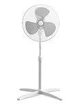 Midea FS40-25MUK(WH) 40W Pedestal Fan, 3 Speed Settings, 90° Oscillation, Adjustable Height Stand Fan, Powerful Airflow and Quiet Operation, Ideal For Home & Office, White