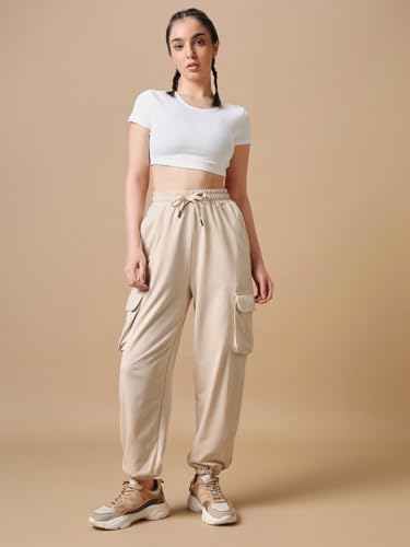 Image of Bewakoof Air 1.0 Women's Solid Oversized Plus Size Joggers