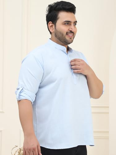 Image of SOJANYA Plus(Since 1958), Men's Cotton Short Kurta