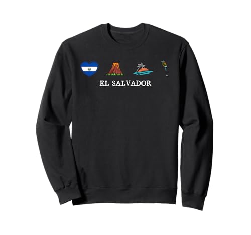 El Salvador Pride Flag Volcanoes Salvadoran Beaches Torogoz Sweatshirt