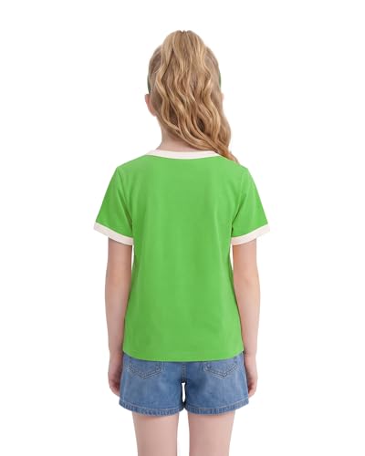 Image of Stelle Girls Graphic Tees Short Sleeve Girls Shirts Cute Tops Crew Neck Casual Basic Summer T-Shirt for Kids Teen 4-15 Years