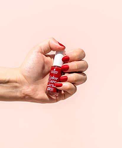 PODERM - TEEBAUM-NAGELLACK COLOR CARE Allurarot - verbessert das Aussehen für die gelbe oder brüchige Nägel - 2 IN 1… – Bild 4