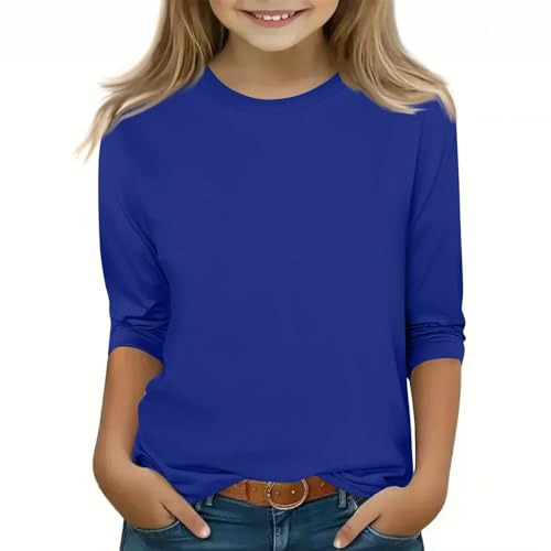 Girls Shirts 3/4 Sleeve Fall Cute Tops Crewneck Going Out Summer Clothes Tie Dye 3/4 Legth Sleeve Boys Outfits Beach2