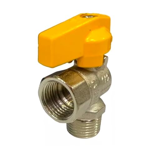 Lojas Isaura Vlvula Gs 1/2 Angular 90 MxF Lato Cromado Amarelo