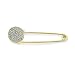 Bling Jewelry Crystal Disco Ball Holiday Safety Pin Brooch Gold Plated