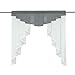 Produktbild HongYa transparenter Voile Scheibengardine Tunnelzug Kurzstore Küche Kleinfenster Gardine H/B 100/100 cm Grau