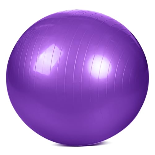 Toddmomy Yoga Ball Stability Ball for Exercise Fitness Yoga Workouts Versatile Gym Equipment with Pump Stylish Design for All Heights